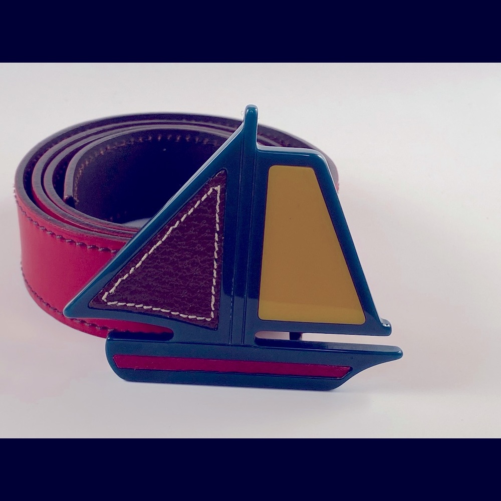 Prada sailboat belt in red  SZ 85